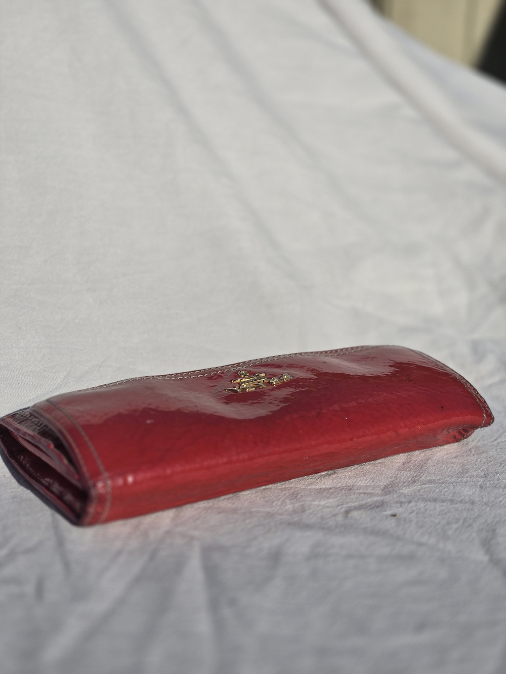 Prada Dark Pink Patent Leather Clutch Wallet - Picture 4 of 12
